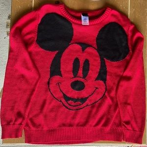 Disney Mickey Mouse Knit Sweater Red